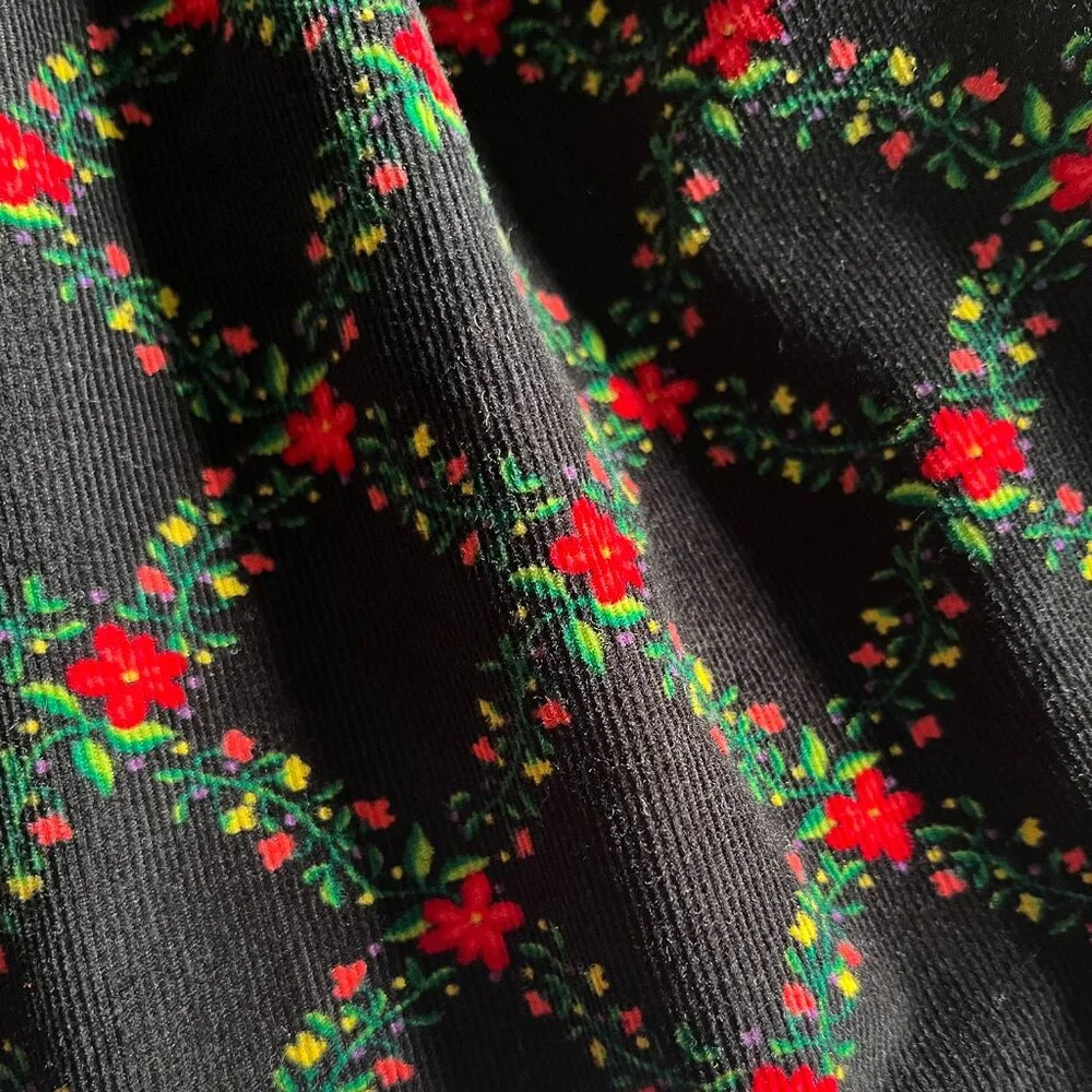Gymboree vintage corduroy floral dress XX-Large 6/7